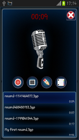 Slideshow recorder screen