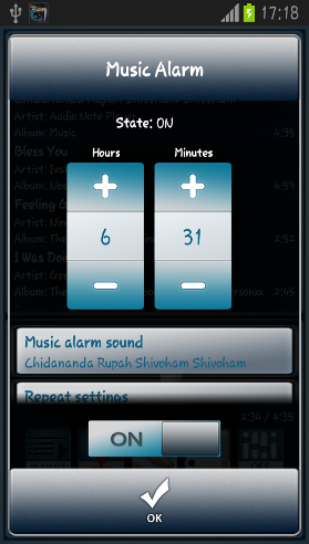 Slideshow alarm screen